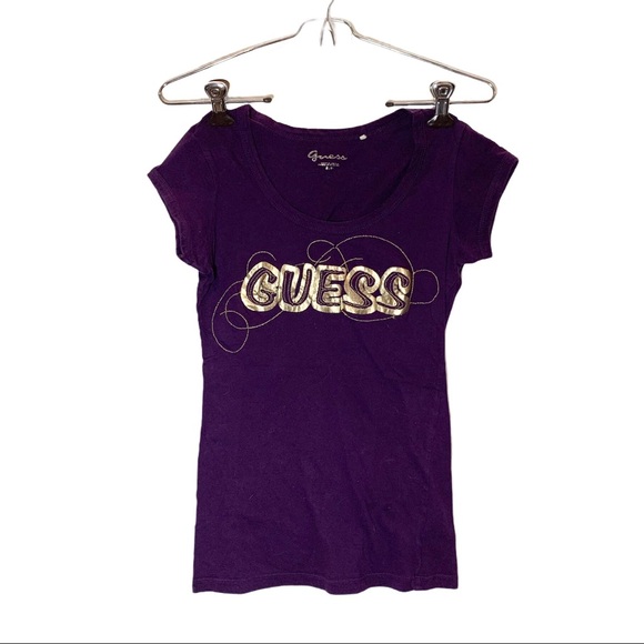 *2/10* GUESS Y2K Rhinestone T-shirt in S - Picture 1 of 5
